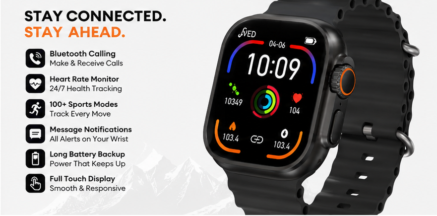 7-in-1 Smart Watch & Digital Watch Set with 7 Interchangeable Straps