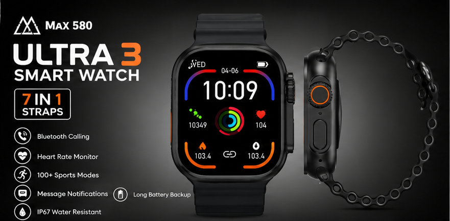 7-in-1 Smart Watch & Digital Watch Set with 7 Interchangeable Straps